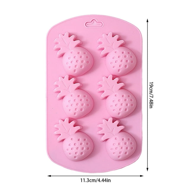 Ltdhehe Plateau à Glaçons en Silicone en Forme de Fruit 1 Pce Adapté aux Réfrigérateurs, Fours et Lave-Vaisselle Réutilisable Chocolat avec 6 Trous Utilisé pour Glaçons, Chocolat, Savons, Gâteaux