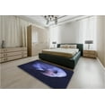 thumbnail image 5 of Ahgly Company Machine Washable Indoor Rectangle Transitional Night Blue Area Rugs, 2' x 4', 5 of 7