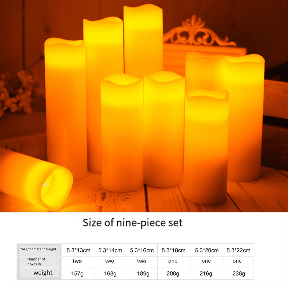 LED Candles Flameless Candles with Remote Battery Operated Candles for Wedding Fireplace Decor