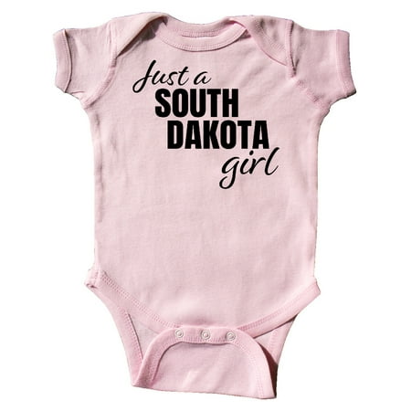 

Inktastic Just a South Dakota Girl Born and Raised Gift Baby Girl Bodysuit