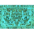 thumbnail image 1 of Ahgly Company Machine Washable Indoor Rectangle Animal Turquoise Blue Traditional Area Rugs, 3' x 5', 1 of 4