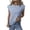 Blue, variant on Textured Waffle-Knit Essential 2024 Spring Drop-Shoulder Tee Cotton, Minimalist Wardrobe Staple for Runs, Beige Spring And Summer Women's Fashionable Round Neck Solid Color Loose Short Sleeved