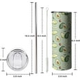 thumbnail image 4 of Avocado Tumbler 20 oz Travel Coffee Mug Avocado Print Skinny Tumblers with Lid and Straw Avocado Stuff Stainless Steel Insulated Coffee Cups Avocado Gifts, 4 of 6