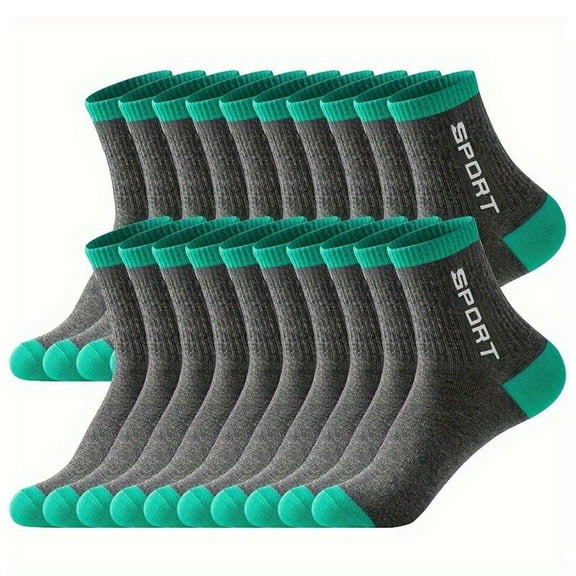 Nrmvnmi Men Ankle Socks Athletic Socks Moisture Wicking Bulk Crew Casual Sports Socks Cotton Socks, Sweat Absorbing, Breathable, Odor Proof, Running Sports Socks