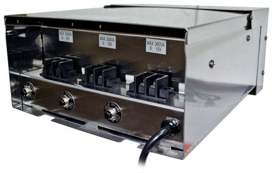 Dabmar Lighting  Magnetic 900 Watt Low Voltage Buck Boost Transformer with Power Cord, Stainless Steel