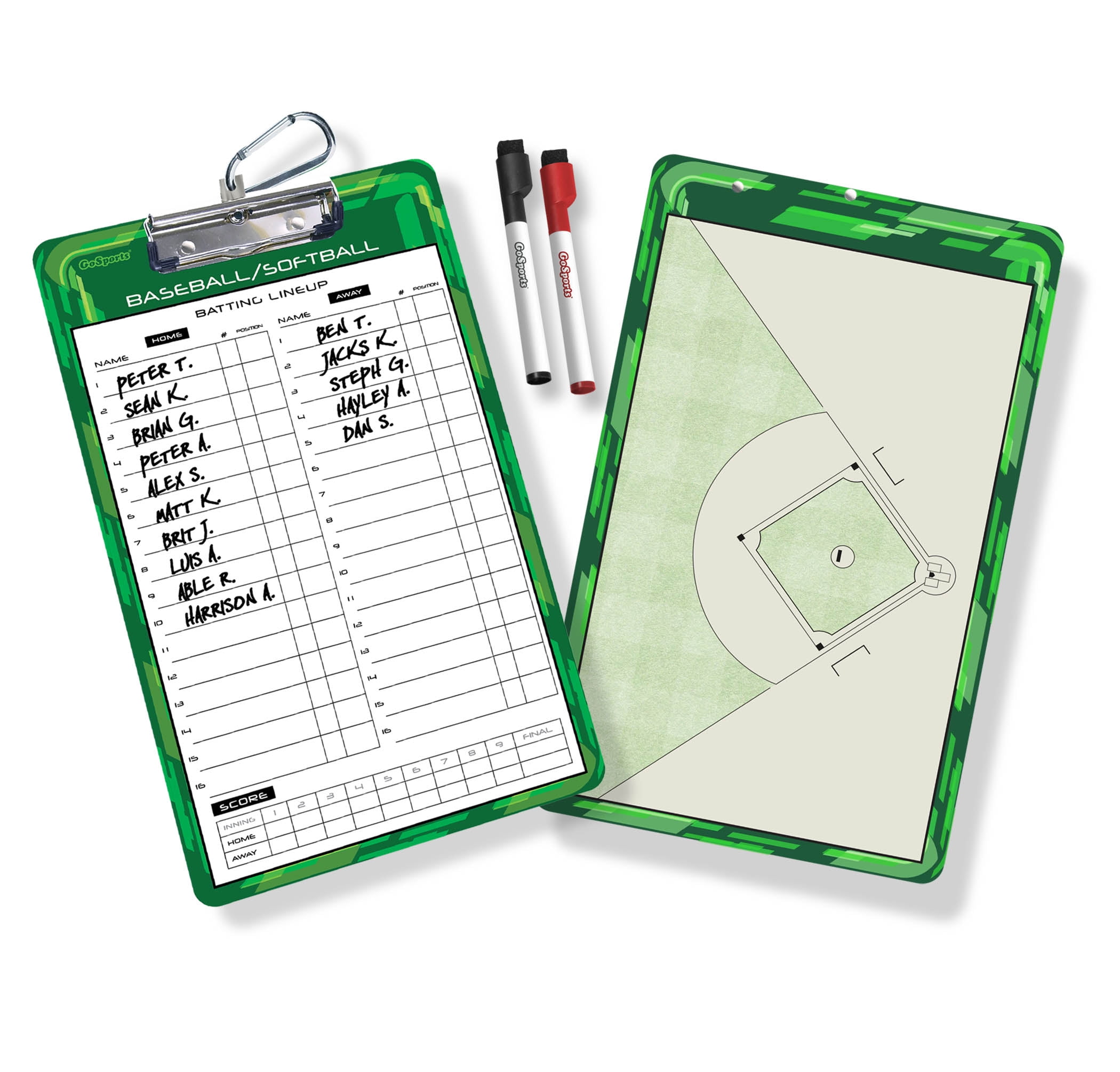 gosports-coaches-baseball-board-2-sided-dry-erase-w-batting-lineup-and