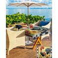 thumbnail image 5 of Fsddascl Vintage Rooster Outdoor Tablecloth - 60x120 Inch Rectangle Dining Table Cover, Farmhouse Sunflower Animals Watercolor Waterproof Outdoor Table Cloth with Umbrella Hole & Zipper for Patio, 5 of 7
