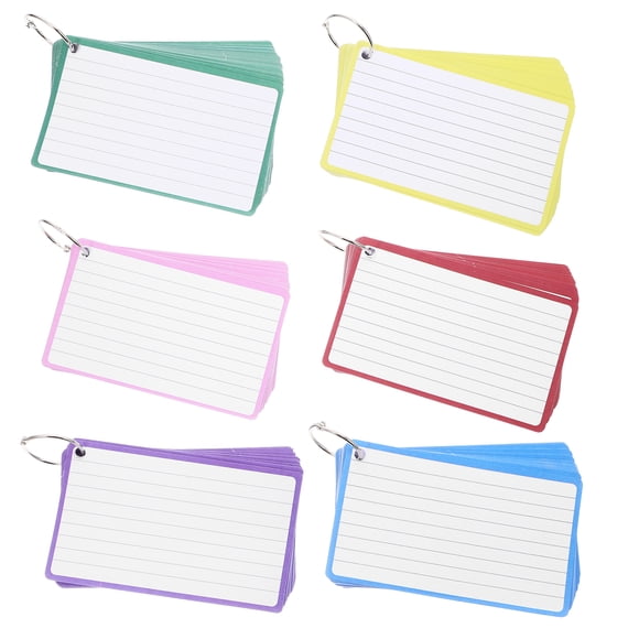 KAKOWELY Cartes flash pour Étudier 6 Livres Petits Blocs-Notes Blocs-Notes Lignés Cartes flash pour Prendre des Notes Bureau Blocs-Notes Cartes flash Lignées