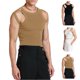 thumbnail image 3 of Camiseta sin mangas elástica para hombre, doble correa para el hombro, chaleco ajustado elástico hueco, Camiseta deportiva de Color sólido para hombre, 3 of 6