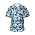 thumbnail image 2 of Picia Daisies Flowers Gentle Cotton Regular Fit Short Sleeve Casual Hawaiian Shirt for Men-Small, 2 of 9