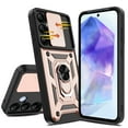 thumbnail image 3 of Elegant Choise Case with Ring Stand and Slide Camera Lens for Samsung Galaxy A55/A25/A15 5G 6.5inch Phone Cover, Pink, 3 of 15