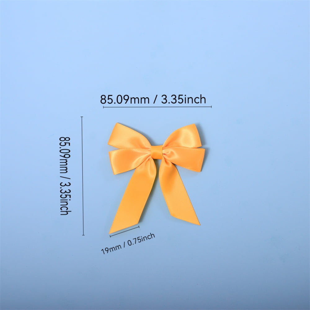 60 Pcs 3.35 Inch Satin Ribbon Bows in Premium Box for Christmas Gift Wrapping, Wedding Party Decorations-Green