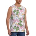 thumbnail image 2 of Daiia Lilies Flowers Printed Men's Tank Tops,Casual Soft Sleeveless Gym Muscle Shirts Bodybuilding Tee-Small, 2 of 8