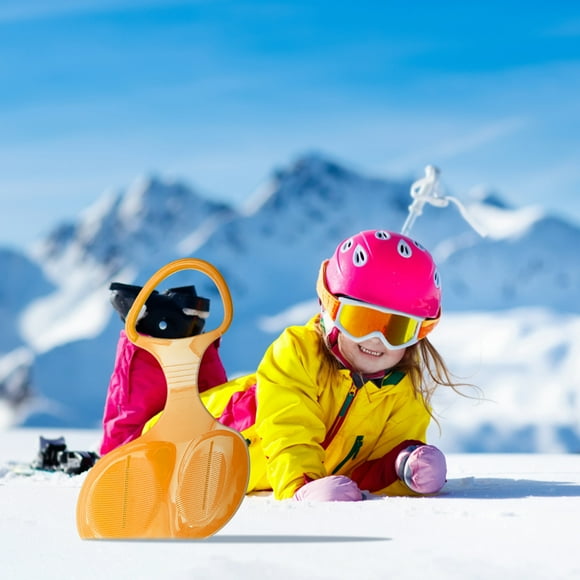 Iumwxz Outdoor Winter Plastic Skiing Boards Snow Grass Sand Board Ski Pad Snowboard home tool Orange Plastic Deals on sports & rec