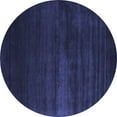 thumbnail image 1 of Ahgly Company Machine Washable Indoor Round Abstract Blue Contemporary Area Rugs, 6' Round, 1 of 4