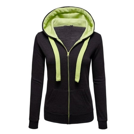 Womens Warm Hoodies Hoody Sweatershirt Hooded Jumper Pullover Coat Zip Jackets