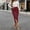 Red, variant on Skirts for Women Skirt Summer Solid Color Tie Waist Pleated Side Slit Midi Skirt for Casual Wear with Flowy A-Line Elegant Summer Brown M