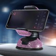 thumbnail image 3 of Trayknick Phone Support 360 Degree Rotatable Ornamental Rhinestone Car Dashboard Mobile Phone Stand for SUV, 3 of 13