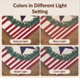 thumbnail image 7 of Design&I 8'x10' Washable Area Rug Snag-Free Stripe Frame Botanical Leaves Striped Round Patriotic Wreath Playful Expressive for Dining Room, Large Office, Lounge, 7 of 7