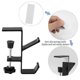 thumbnail image 5 of 2pcs Desk Mount Bag Holder Hook Clamp-on Backpack Hanger Portable Desk Mount Headphones Holder For, 5 of 5