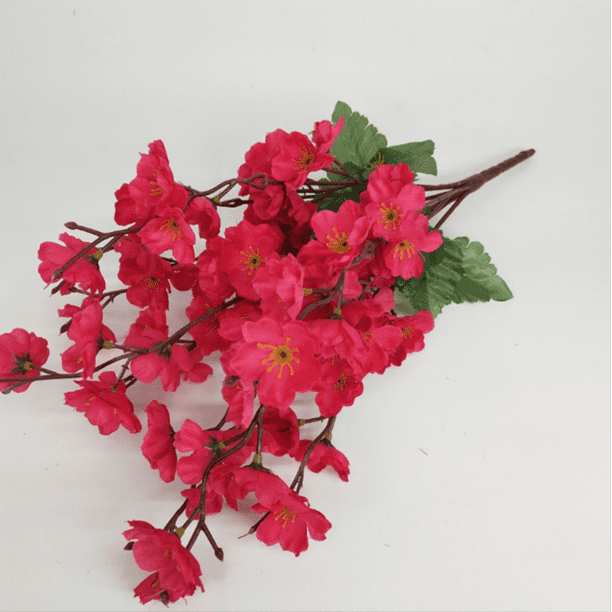Xiao Hua 3 flores artificiales de flor de durazno, flores artificiales para decoración de bodas
