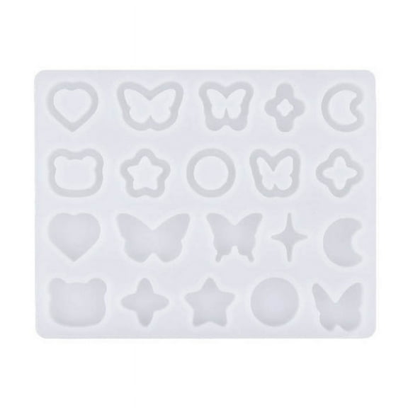 ZPAQI Butterfly Heart Shaker Filler Mould Silicone Epoxy Resin Mold Jewelry Casting