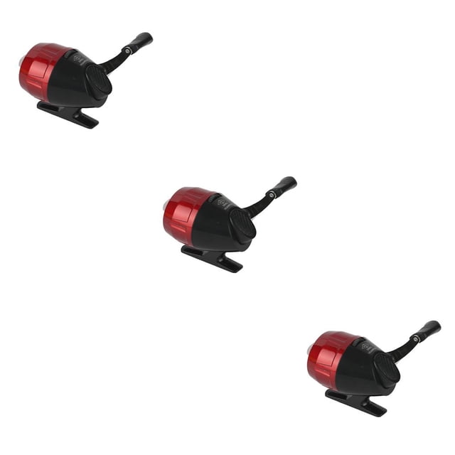relayinert Casting Spincast Fishing Reel Large Outlet Under-spin Reel Rocking Handle Stainless Steel Lightweight Fishline Wheel Red 3Set