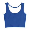 thumbnail image 5 of Bibifish Womens Tank Tops Scoop Neck Wide Strap Cropped Loose Fit Camisoles Summer Breathable Sleeveless Shirts, 5 of 5