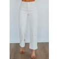 thumbnail image 5 of Erin Risen Women’s High Rise Straight Leg Jeans, Cuffed Hem, Stretch Denim, Plus Sizes 1XL–3XL, 5 of 6
