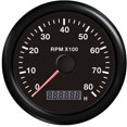 thumbnail image 1 of Boat Tachometer Engine Stainless Steel Bezel Hour Meter LCD Display With M16 M18 Sensor For Car Motorcycle 3k 4k 8k RPM ,Easy to Calibrate, 1 of 7