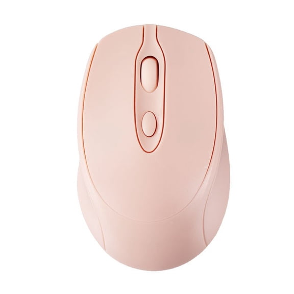 Wireless Mouse Rechargeable - Gamer Dual Modes BT5.2 & 2.4G USB, Mute Mice for Laptop, Pad, Tablet Pink
