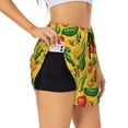 thumbnail image 2 of Haiem Colorful Vegetables Women's 2 in 1 Running Shorts - Lightweight Athletic Workout Gym Yoga Breathable Sports Shorts Liner with Phone Pockets-Medium, 2 of 9