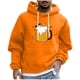 thumbnail image 2 of Sudadera con capucha para hombre, estilo casual, con cuello redondo, estampado, manga larga, blusa de poliéster, 2 of 5