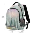 thumbnail image 2 of FORMRS Unisex Backpack Elementary School Travel Bookbag with Reflective Stripes, Green Deer, 2 of 7