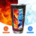 thumbnail image 6 of Saiise Geometry Dash Print Tumbler 20 Oz Stainless Steel Vacuum Insulated with Straw Coffee Cup for Home,Office,Outdoor Works Great for Ice Drinks and Hot Beverage, 6 of 8