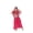 Hot Pink, variant on Girls Performance Party Outfits Belly Dance Outfit Long Sleeve Dress With Skirt Stage Shows Clothes Set 5-12 Years
