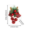 thumbnail image 3 of SCNOR Rustic Christmas Bell Ornaments with Berries & Bow - Metal Hanging Decor for Tree, Wreath - Easy Hang Jute String Classic Holiday Decor, 3 of 6