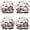Red Mushroom Plant, variant on Shower Caps,Red Mushroom Plant White Pattern Waterproof Shower Cap for Women 4 Pieces,Double Reusable Hair Cover for Shower PEVA Elastic Stretch Hem