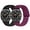 Black+Purple, variant on 2 pack Elastic Bands Compatible with Samsung Galaxy Watch Ultra Band 47mm, Stretchy Nylon Breathable Wristband for Women Man