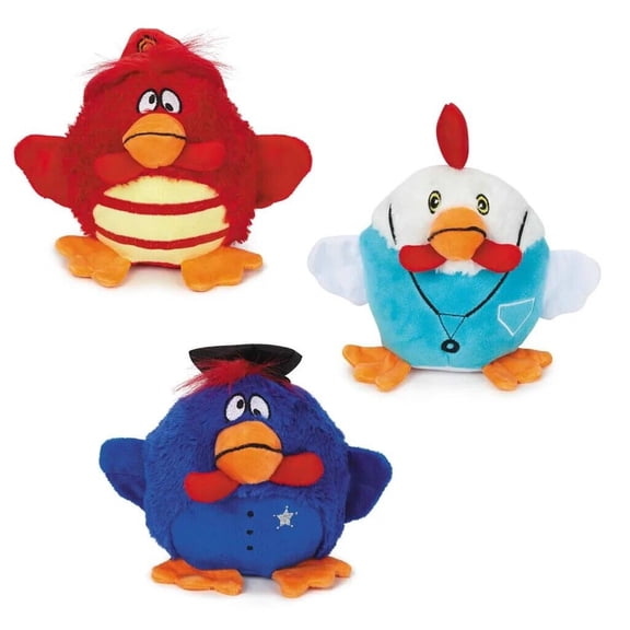 First Responder Plush Dog Toys Crinkle Squeaker Fireman Doctor Police or All 3 (Full Set - All 3 Toys)