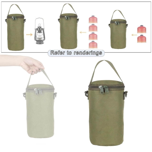 Langgg Portable Gas Tank Protective Case Fuel Cylinder Camping Lantern Carrying Bag