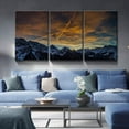 thumbnail image 2 of 3 Panel Canvas Wall Art Prints - Mountain Landscape in The Sunset Picture on Canvas Prints with Solid Wood Frame for Living Room Home Office Decor Ready to Hang- 12"x16" x 3 Panels, 2 of 6