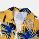 thumbnail image 4 of Camisas De Para Hombre Camisas de un solo pecho de primavera y verano para hombre, camisas de vacaciones al libre con bolsillo de manga corta y solapa con estampado informal para playa (Yellow, XL), 4 of 7