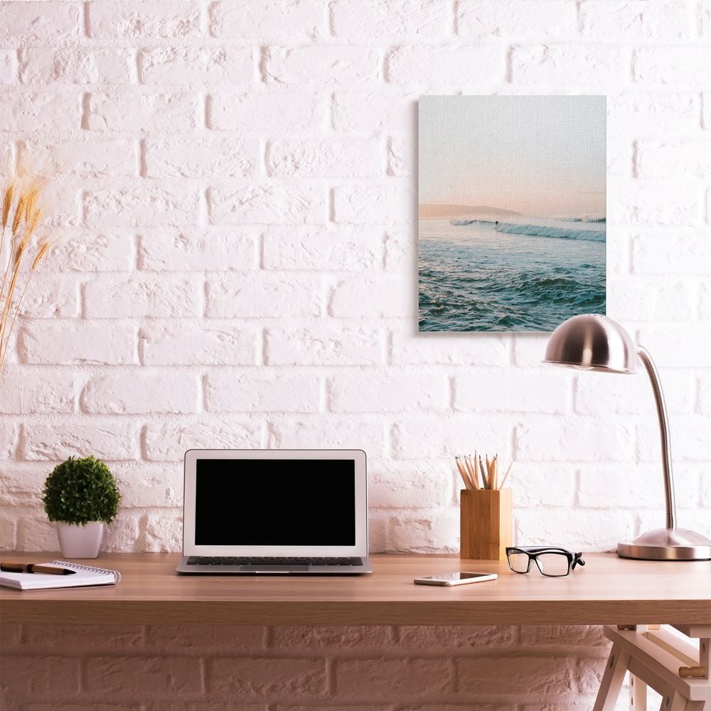 Stupell Industries Surfing the Tide Beach Wave Photograph Designed by Unsplash