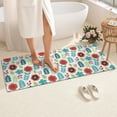 thumbnail image 4 of Pioneer Flower Floral Print Pattern Bathroom Rugs Mat, Non Slip Microfiber Bathroom Rug with Rubber Backing, Soft Mats for Bathroom Floor Tub Shower, 24"x60", 4 of 5