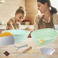 thumbnail image 5 of Hengguang 7Pcs Silicone Banneton Bread Proofing Baskets, 9.4Inch Round & 9.8Inch Oval Foldable Sourdough Baking Basket, Complete Set for Bread Making With Essential Tools, Easy to Clean and Storage, 5 of 7