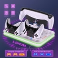 thumbnail image 3 of Cooling Stand and Charging Station with Dual Controller Dock Three-Speed Fan Magnetic Charger Compatible with PS5/PS5 Slim/PS5 Pro Consoles-White, 3 of 9