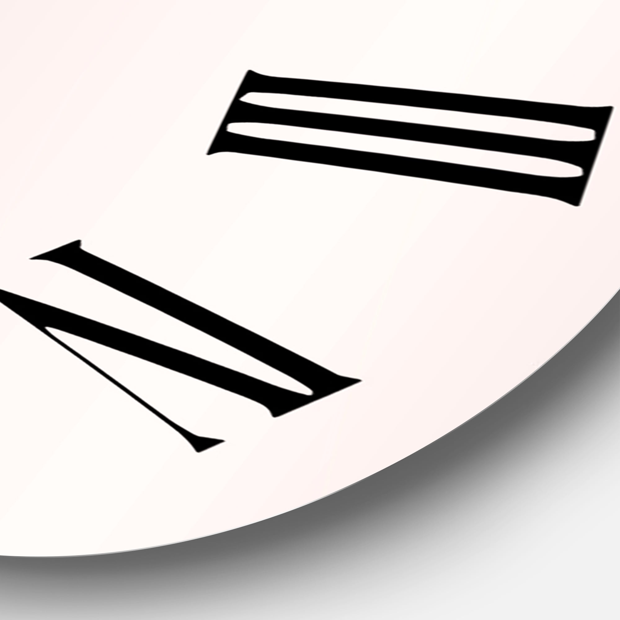 Designart 'Tropical Palm Leaf & Abstract Geometry Shapes Ii' Modern Wall Clock