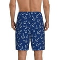 thumbnail image 4 of Lsque Nautical Anchors Mens Sleep Pajama Shorts,Short Pajama Pants, Cotton Ultra-Soft Knit-Medium, 4 of 9