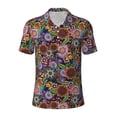 thumbnail image 2 of Daiia Vintage Floral Pattern Men’s Polo Shirts,Solid Deck Shirt,Classic Fit, Breathable Cotton Polo for Casual and Sport Wear-Small, 2 of 7